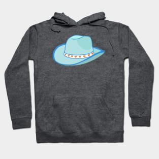 Cowgirl Hat (light blue) Hoodie